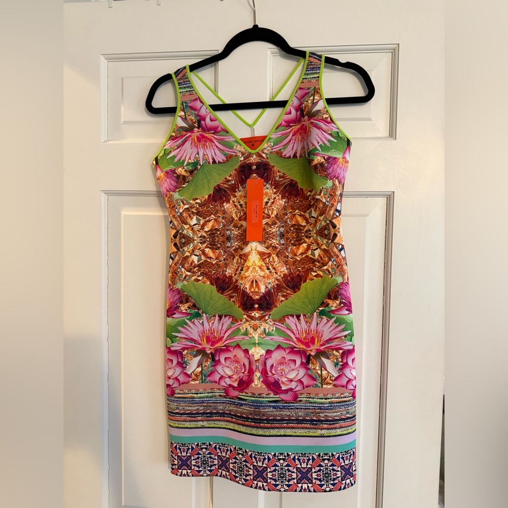 Gorgeous NWT New Clover Canyon Stretch Mini Dress Size Large
